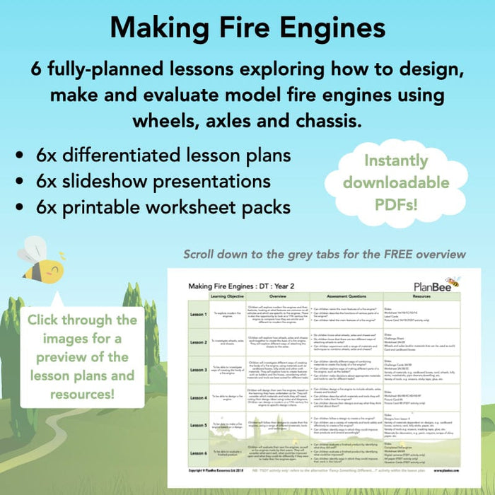 How to Make a Fire Engine | KS1 DT lessons by PlanBee