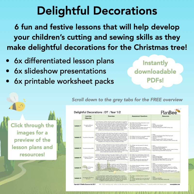 PlanBee Delightful Decorations KS1 DT Lessons by PlanBee