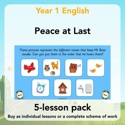 PlanBee Peace at Last Activities KS1 Planning | Year 1 English lessons