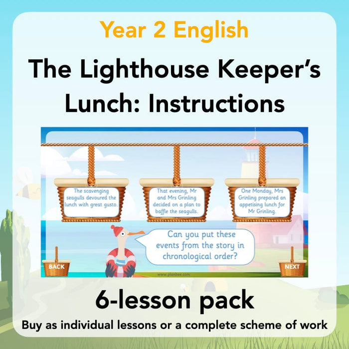 PlanBee The Lighthouse Keeper's Lunch Planning | Year 2 Instructions 