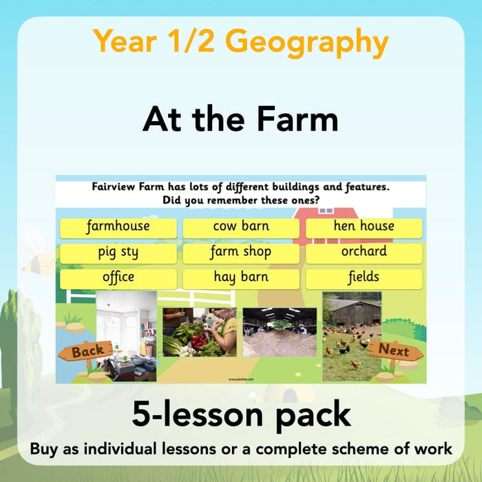 PlanBee At the Farm lesson plans KS1 Geography pack by PlanBee