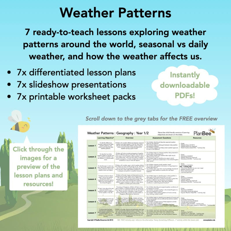 Weather Patterns: KS1 lessons, activities and worksheets — PlanBee