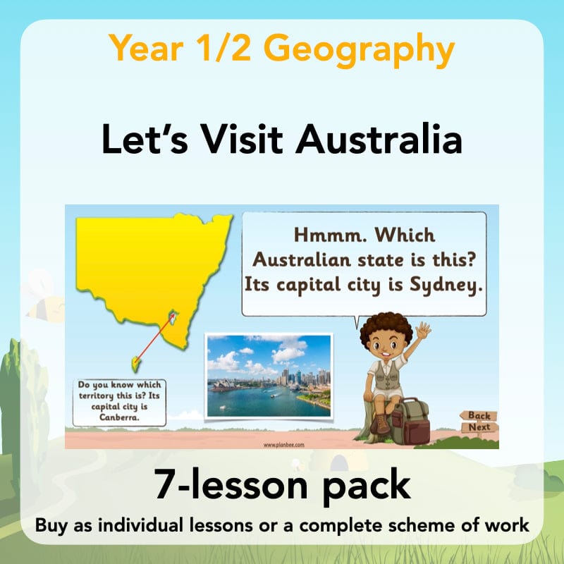 PlanBee Let's visit Australia KS1 Geography lessons by PlanBee