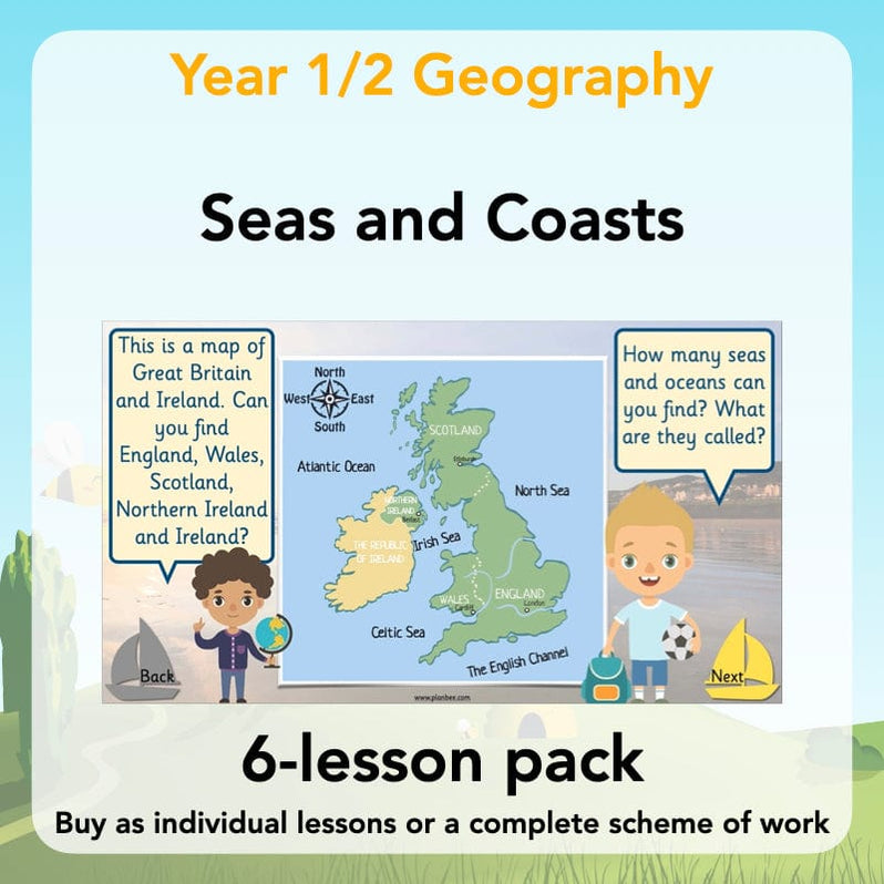 At The Seaside KS1 Geography Lessons by PlanBee