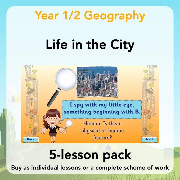 PlanBee Life in the City - Geography lesson resources for KS1