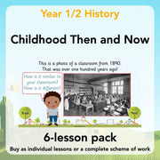 PlanBee Childhood in the Past Then and Now KS1 History by PlanBee