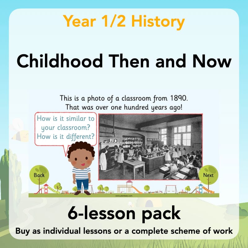 PlanBee Childhood in the Past Then and Now KS1 History by PlanBee
