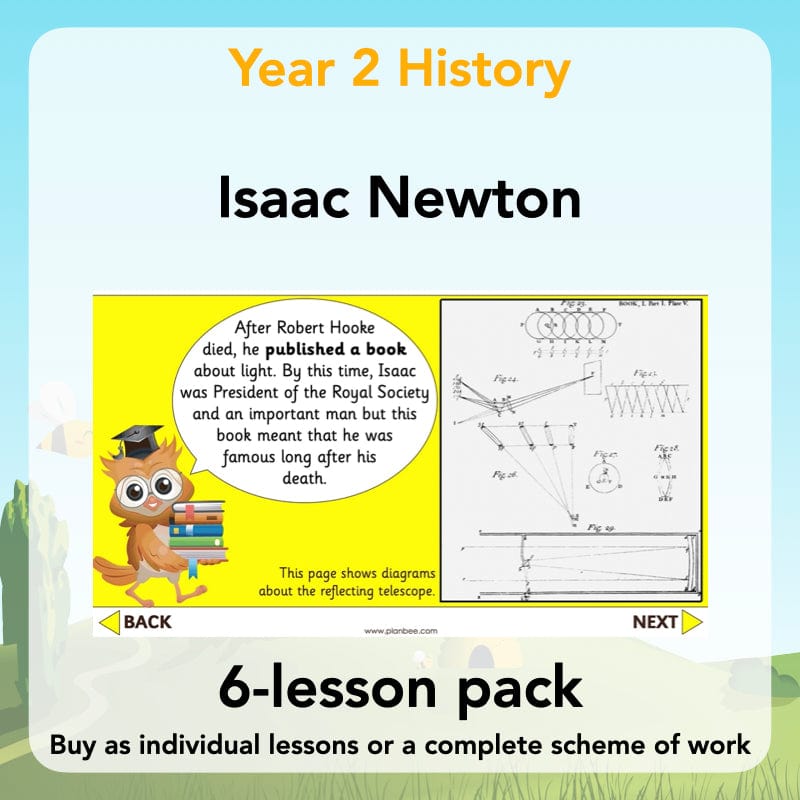 PlanBee Isaac Newton for children – KS1 History lessons