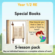 PlanBee Exploring Special Books KS1 RE downloadable lesson pack