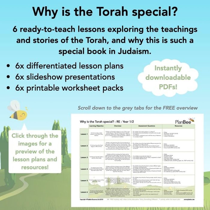 PlanBee Why is the Torah Special? The Torah KS1 RE Lessons | PlanBee