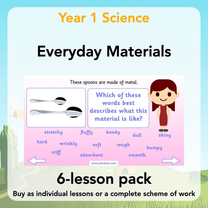 PlanBee Everyday Materials Year 1 Science Materials Planning for KS1