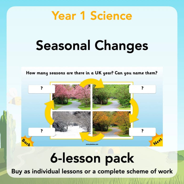 PlanBee Seasonal Changes Year 1 Science Lesson Plans for KS1