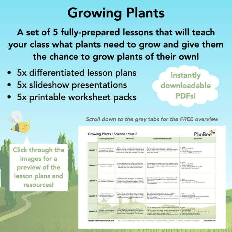 Growing Plants KS1 Plants Year 2 Science Resources PlanBee