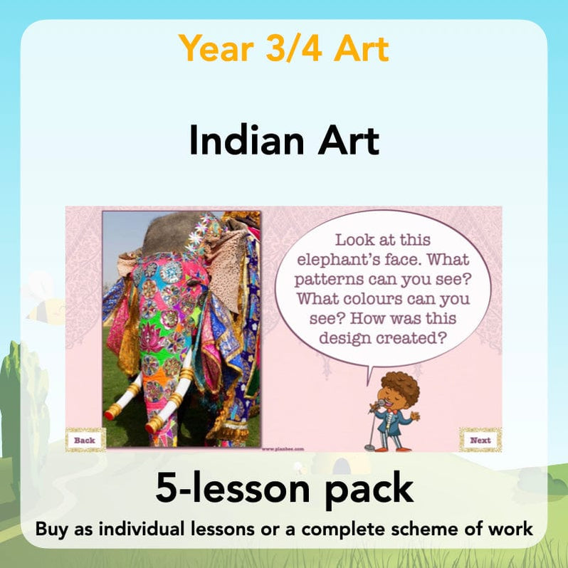Indian Lesson Indian Art KS2 Lesson Planning Packs for Year 3/4 by PlanBee