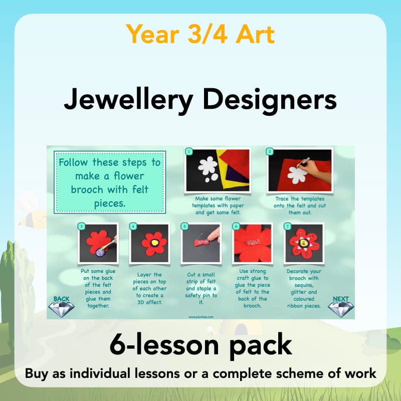 PlanBee Jewellery Designers KS2 Art & Design Lessons by PlanBee