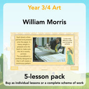 PlanBee William Morris KS2 Art Lesson Plan Packs for Year 3 & Year 4