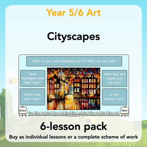 PlanBee Cityscapes Art Lessons for KS2 created by PlanBee