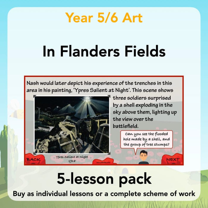 PlanBee WW1 Art Ideas KS2 In Flanders Fields Art Lessons by PlanBee