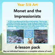 PlanBee Claude Monet KS2 Impressionism Art Lessons for Year 5/6