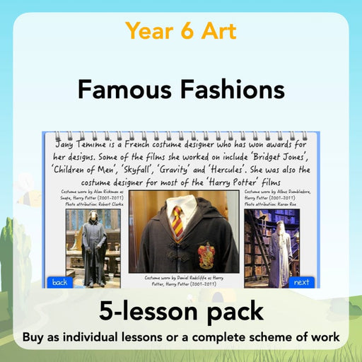 PlanBee Famous Fashions Year 6 Art Lessons by PlanBee