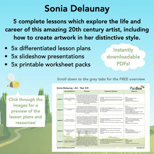 PlanBee Sonia DelaunayKS2 Art scheme of work by PlanBee