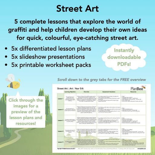 PlanBee Graffiti Art KS2 Planning | Street Art Lessons by PlanBee