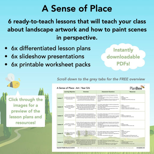 PlanBee A Sense of Place - Landscape Art: Primary Resources KS2