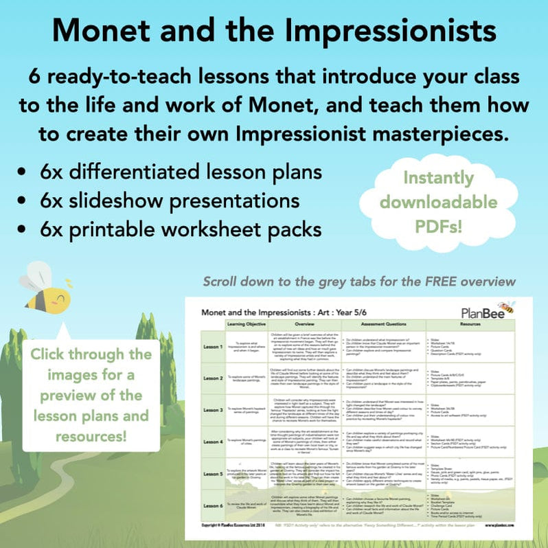 Claude Monet KS2 Impressionism Art Lessons for Year 5/6 — PlanBee