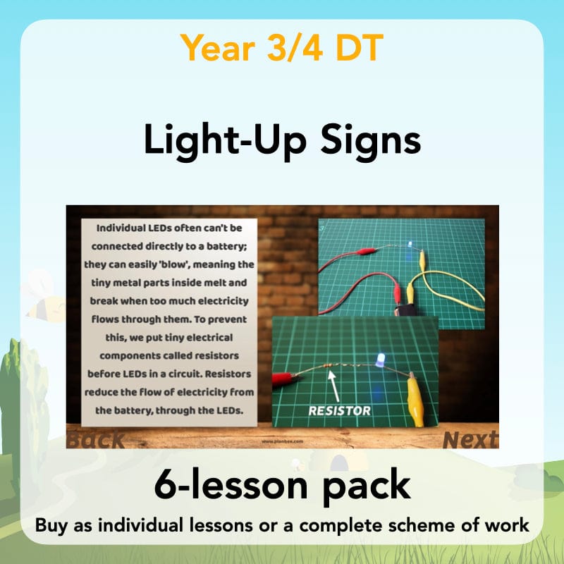 PlanBee Light-Up Signs: Circuits and Structures - KS2 DT Lesson Plans