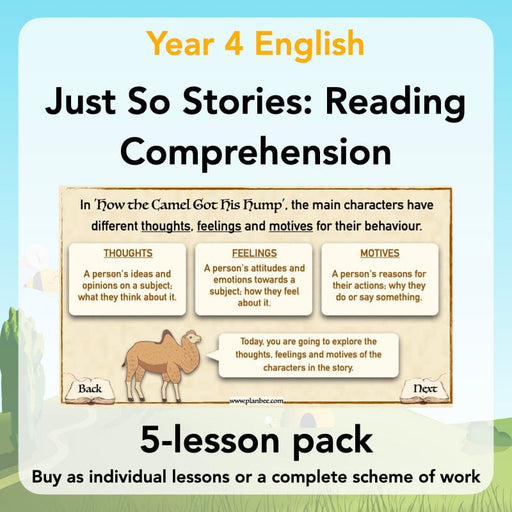 PlanBee Just So Stories KS2 | Reading Comprehension Year 4
