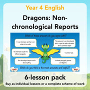 PlanBee Dragons KS2 Resources| Non-chronological Reports Year 4