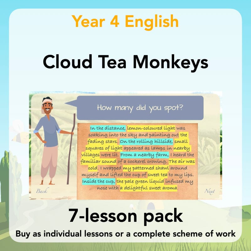 PlanBee Cloud Tea Monkeys Year 4 English Lessons by PlanBee