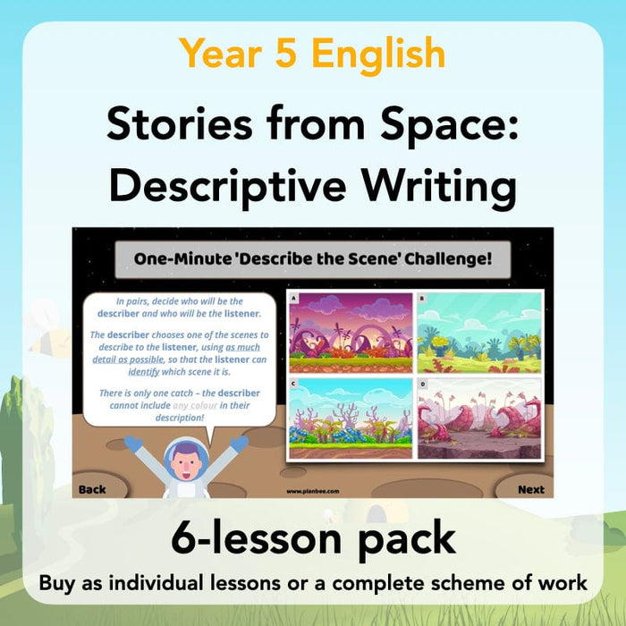 Descriptive Writing Lesson Plans | Stories from Space KS2 — PlanBee