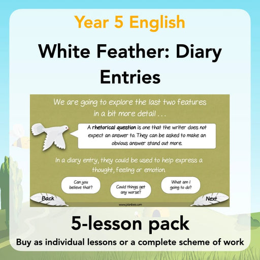 PlanBee WW1 White Feather Diary Entries KS2 English Pack by PlanBee
