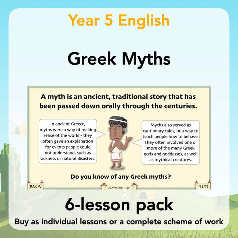 Example For Myth Greek Myths KS2 English Lessons | Year 5 | PlanBee