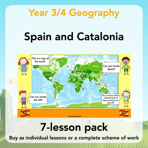 PlanBee Spain and Catalonia: KS2 Geography scheme of work Year 3 & Year 4S