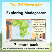 PlanBee Exploring Madagascar: LKS2 Year 3 & Year 4 set of Geography lessons