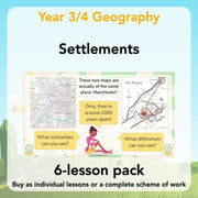 PlanBee Settlements KS2 Geography Lessons for Year 3/4 by PlanBee