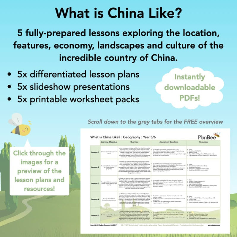 China KS2 Geography Lesson Planning Pack for Year 5 & 6 — PlanBee