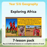 PlanBee Exploring Africa KS2 Geography lessons for Year 5 & Year 6