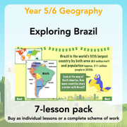 PlanBee Exploring Brazil KS2 Lesson Plan Pack for Year 5/6 Geography