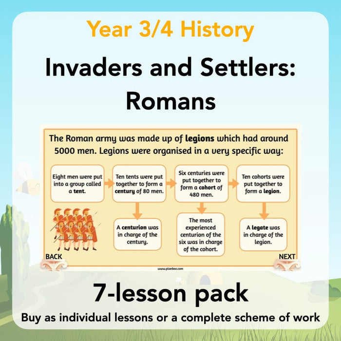 PlanBee Roman Invasion of Britain KS2 Invaders and Settlers | PlanBee