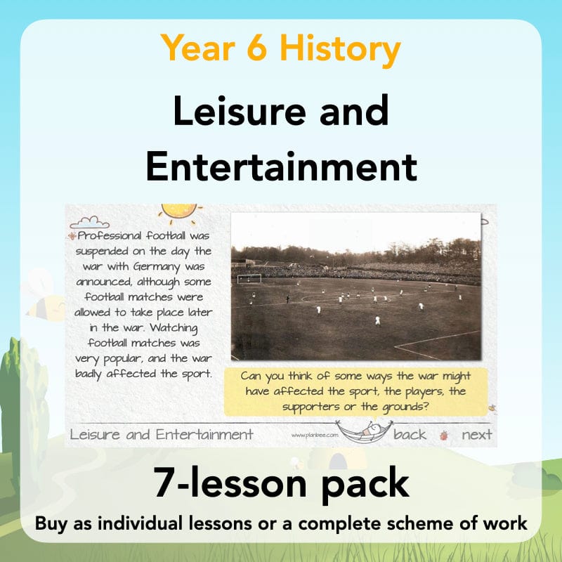 PlanBee Leisure and Entertainment in the 20th Century: KS2 History