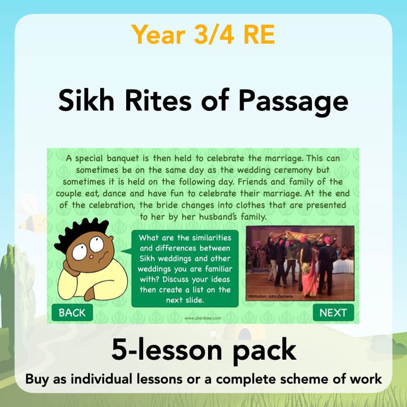PlanBee Sikh Rites of Passage: KS2 RE lesson planning pack