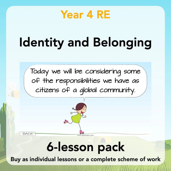 PlanBee Identity and Belonging Year 4 KS2 RE Lesson Pack by PlanBee