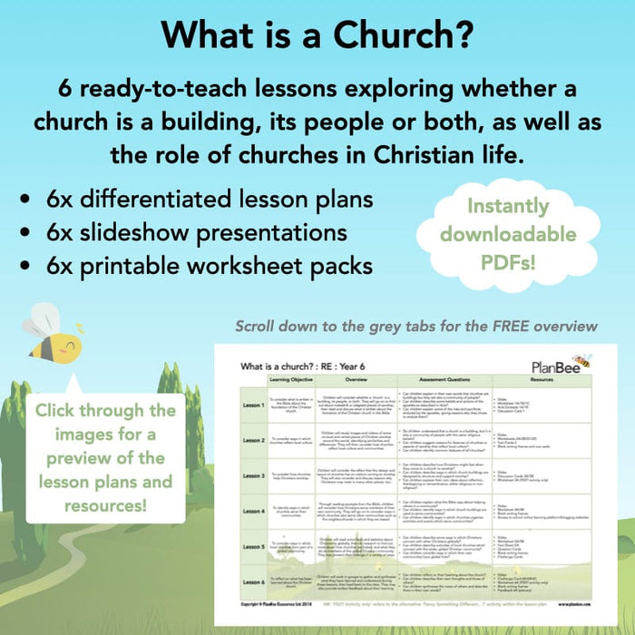 PlanBee What is a Church? - Christian places of worship KS2 lessons