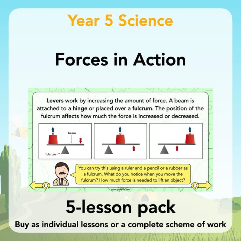 Forces in Action: Science Forces Year 5 PlanBee lesson pack