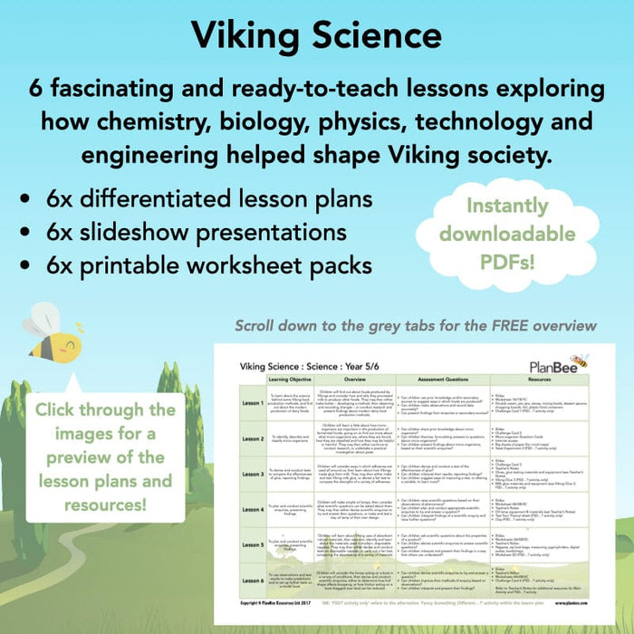 PlanBee PlanBee Viking Science Year 5 & Year 6 Working Scientifically