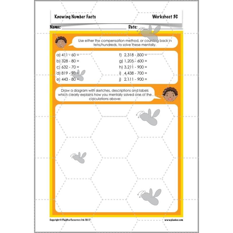 PlanBee Knowing Number Facts: Addition & Subtraction - Year 3 Maths Lessons