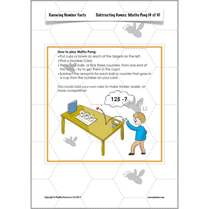 PlanBee Knowing Number Facts: Addition & Subtraction - Year 3 Maths Lessons